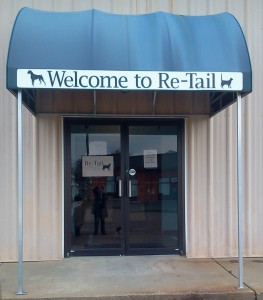 Re-Tail awning sign